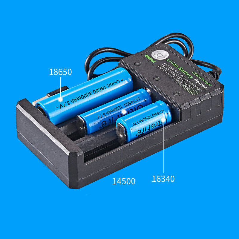 Lithium Battery Charger 3-slot USB Charging Stand