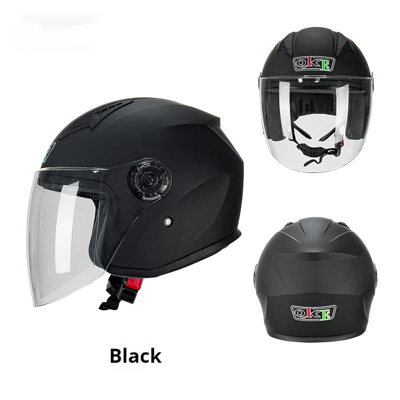 Three-quarter Helmet Electric Car Motorcycle Four Seasons Universal Riding Helmet
