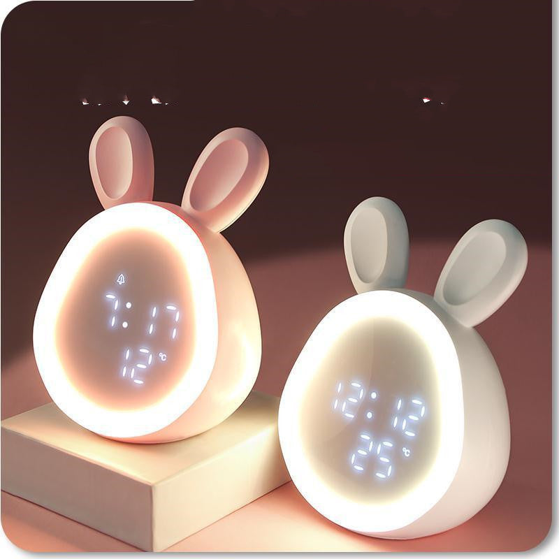 Electronic LED Night Light Digital Display Wake-up Light USB Charging Small Alarm Clock