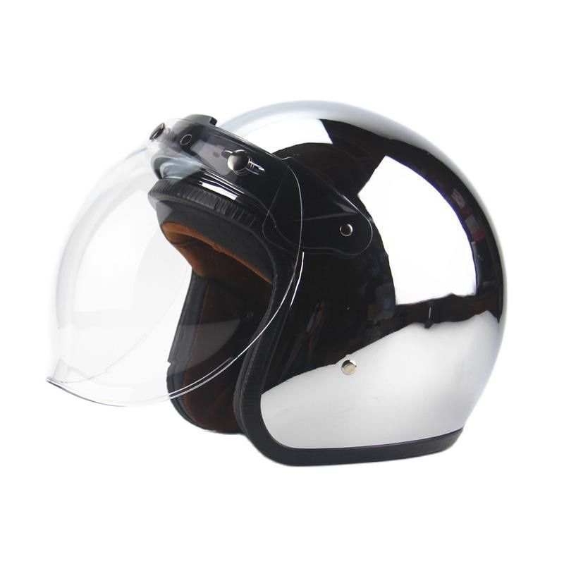 Retro Battery Electric Vehicle Helmet Mirror Reflective