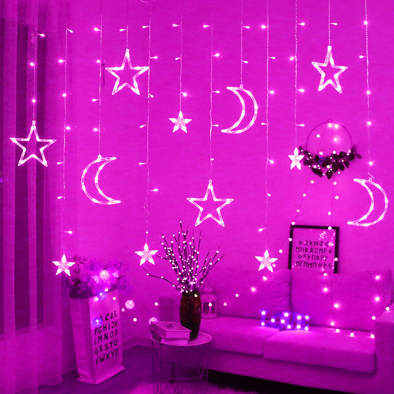 Guirlande lumineuse LED Clignotante Rideau Étoilé Créative Décorative