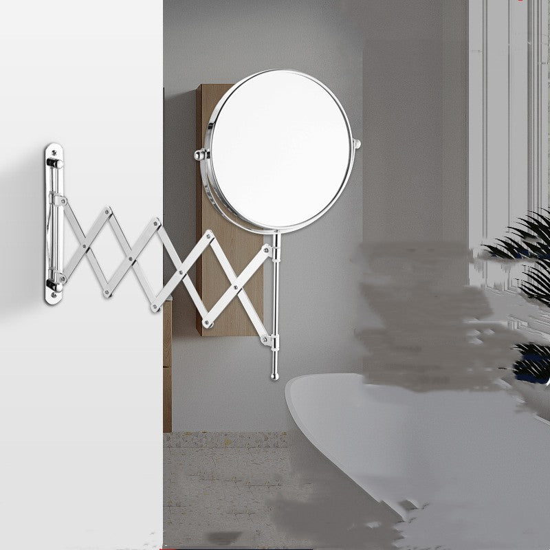 Simple Fashion Metal Makeup Mirror Wall Mounted Folding Mirror