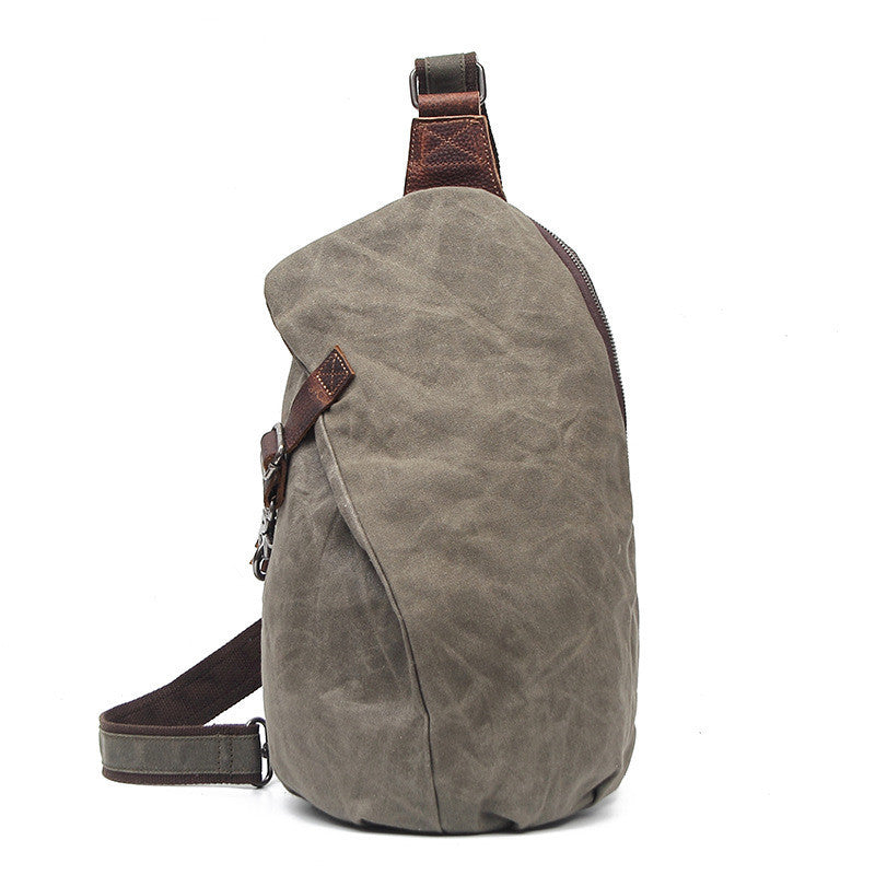 Sac de poitrine rétro Sac à bandoulière Hommes Sac en toile