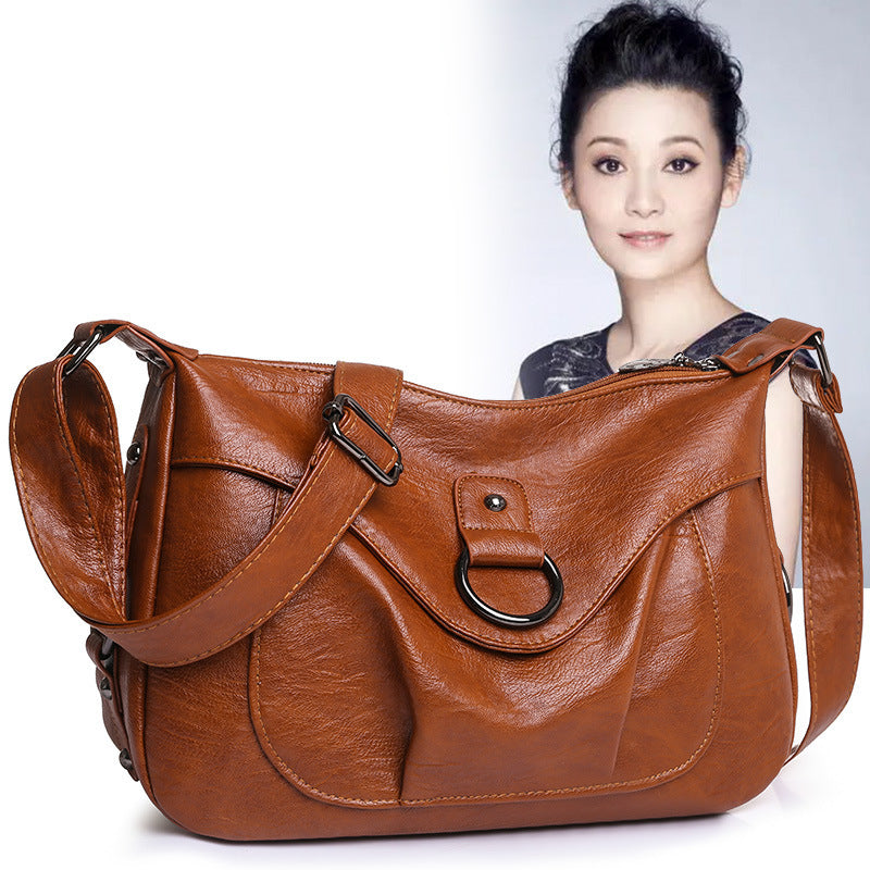 Sac à bandoulière décontracté grande capacité de mode rétro pour femmes