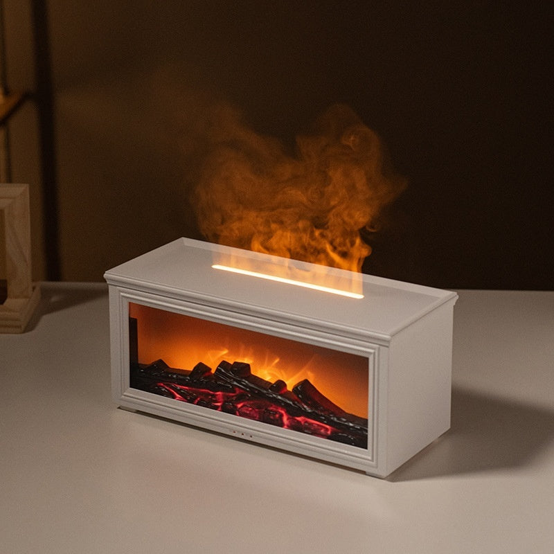 Diffuseur d'arôme de flamme de cheminée 3D de simulation de bureau domestique
