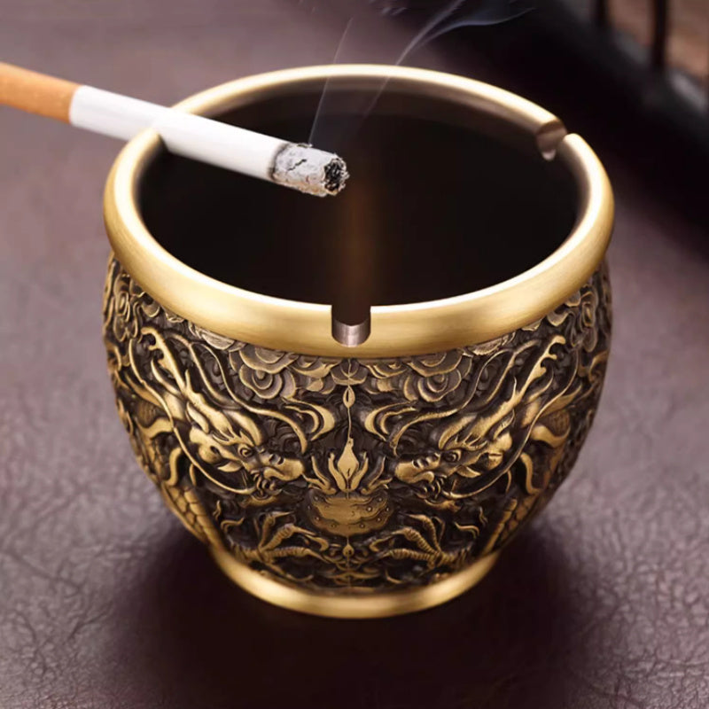 Home Pure Copper Ashtray Retro Large Sized Creative Ornaments