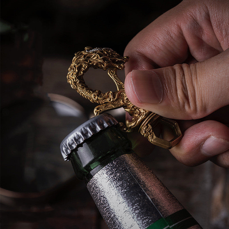 Men's Fashion Personality Zodiac Dragon Keychain