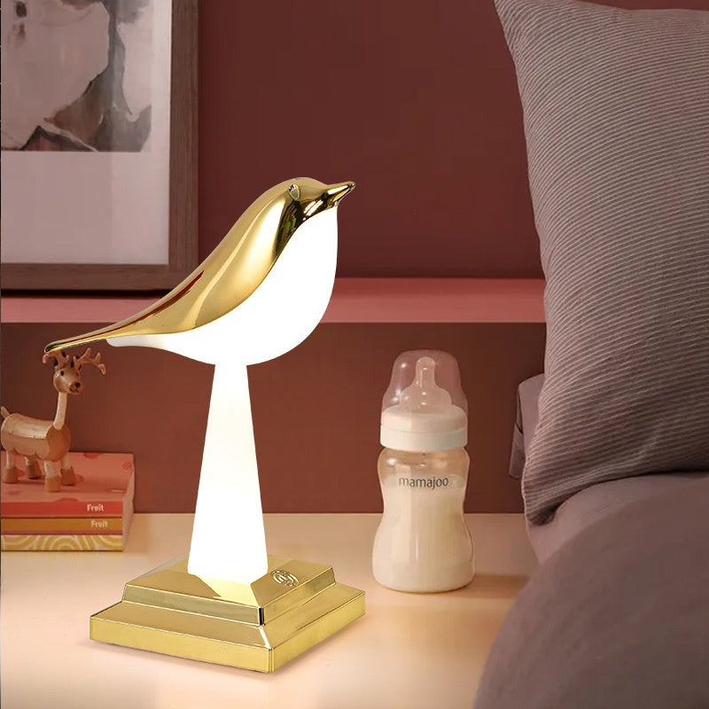Bedroom Bedside Bird Square Night Light Charging Touch Atmosphere Table Lamp