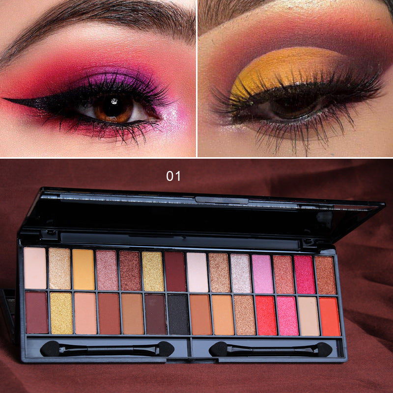 Palette de fards à paupières créative 28 couleurs mat nacré