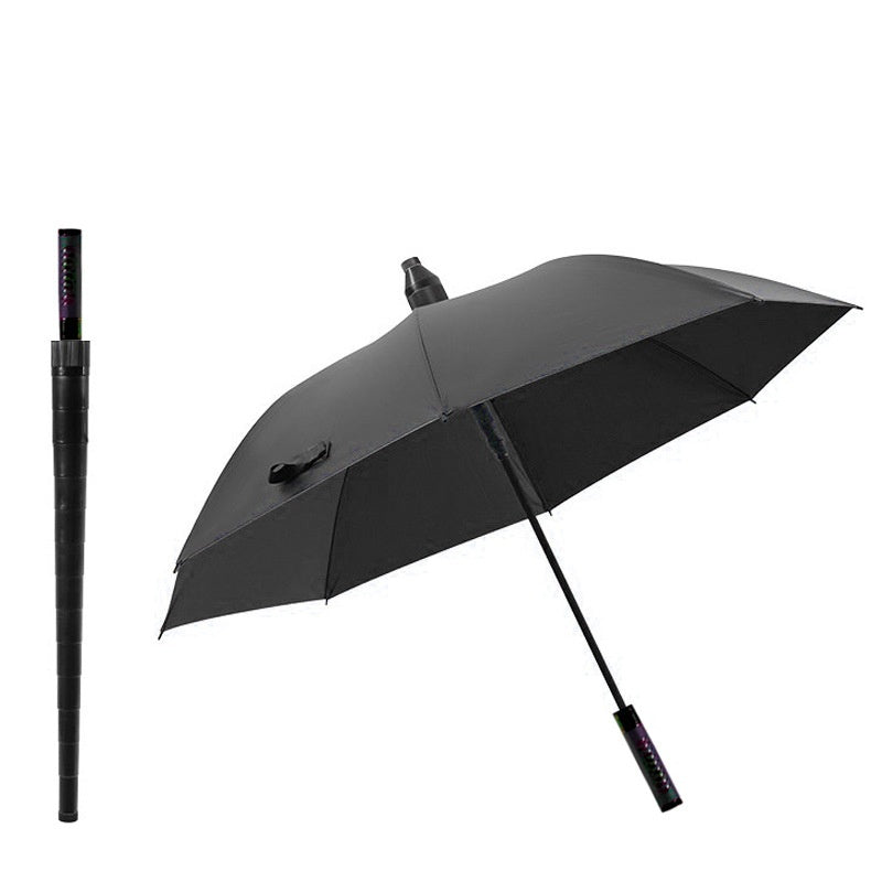 Non-wet Car Straight-rod Wind-resistant Black Tape Long-handle Advertising Umbrella