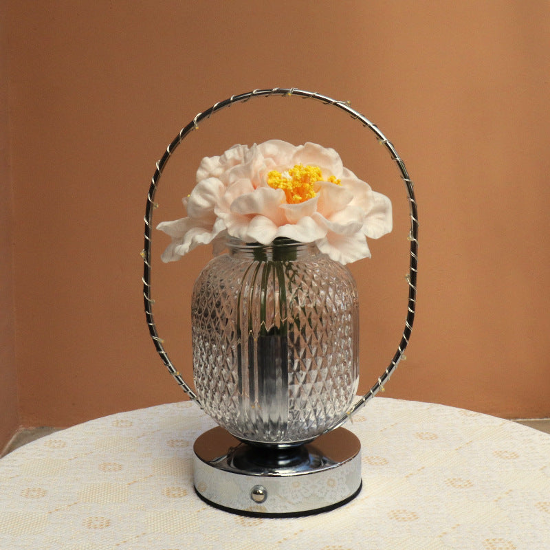 Décoration Veilleuse Petite Fleur Oeillets Salon