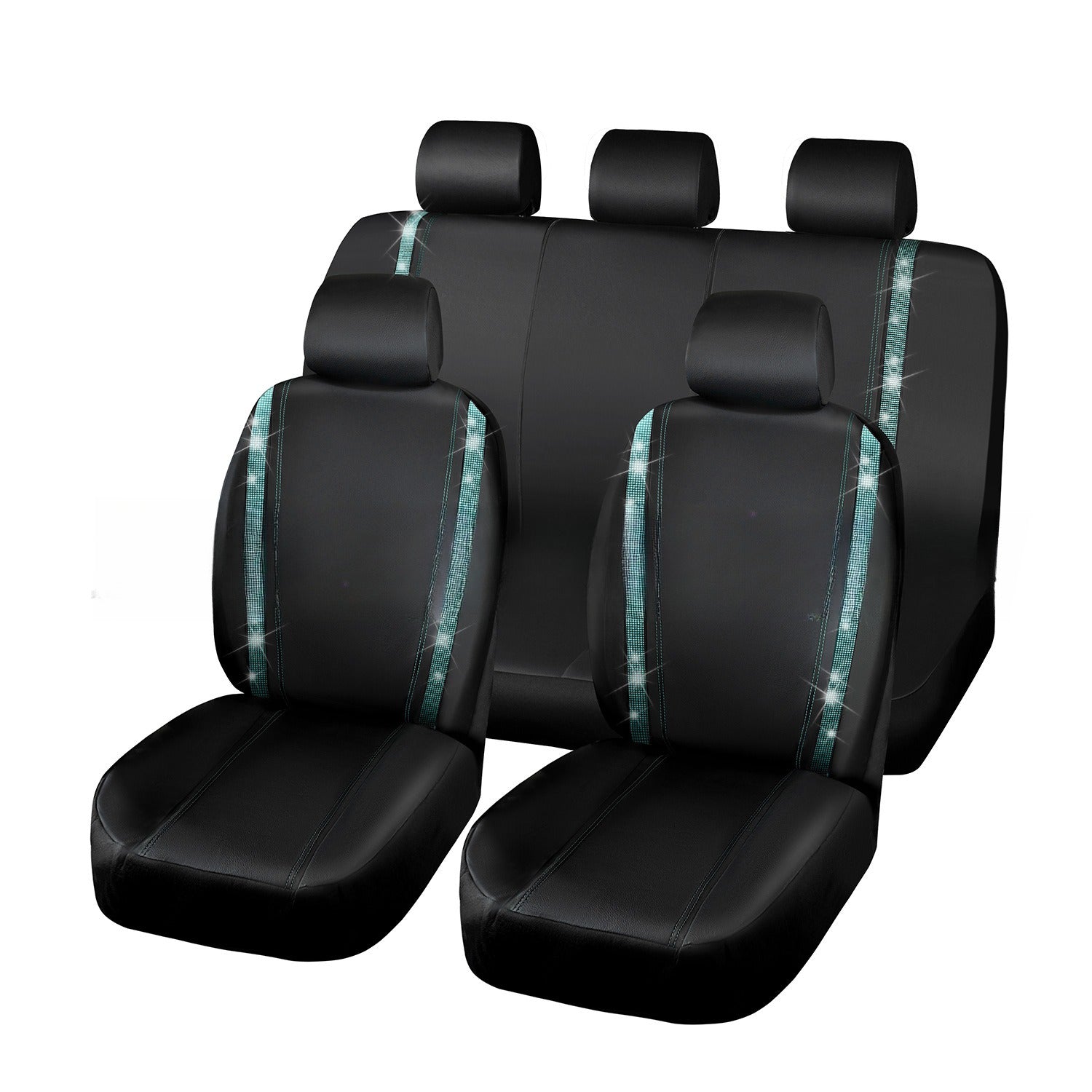 Car Diamond Stereo Rhinestone Non-slip Universal PVC Waterproof Seat Cover