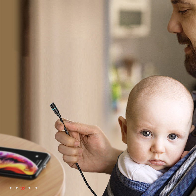 Câble de données magnétique USB de charge rapide trois-en-un