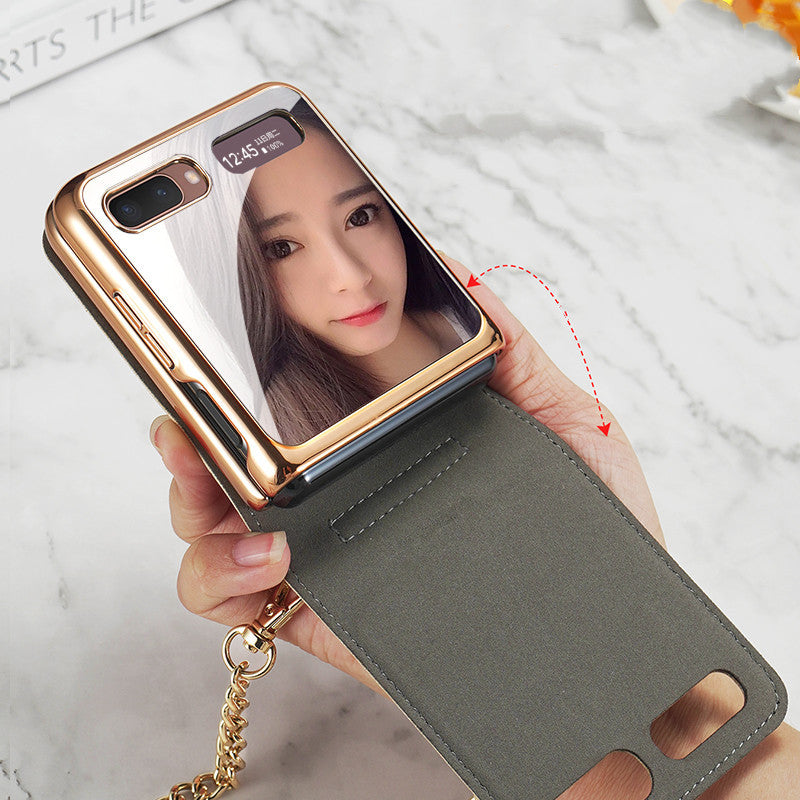 Coque de téléphone portable créative avec miroir en diagonale