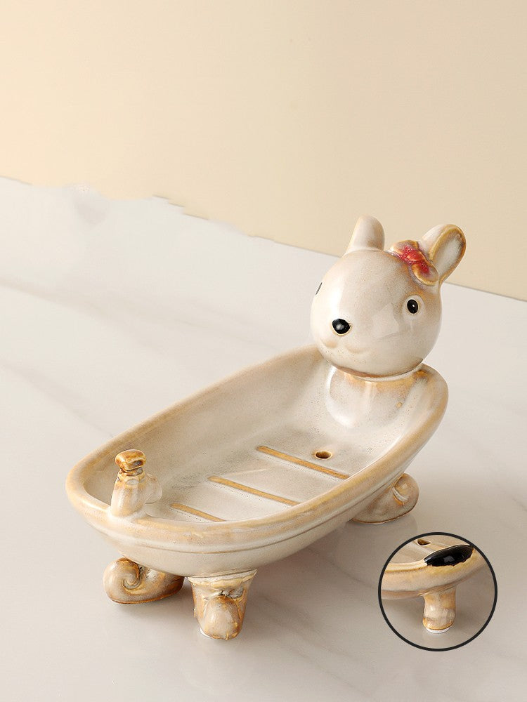 Boîte à Savon de Dessin Animé Ménage Enfants Mignon Grand Support à Savon de Toilette