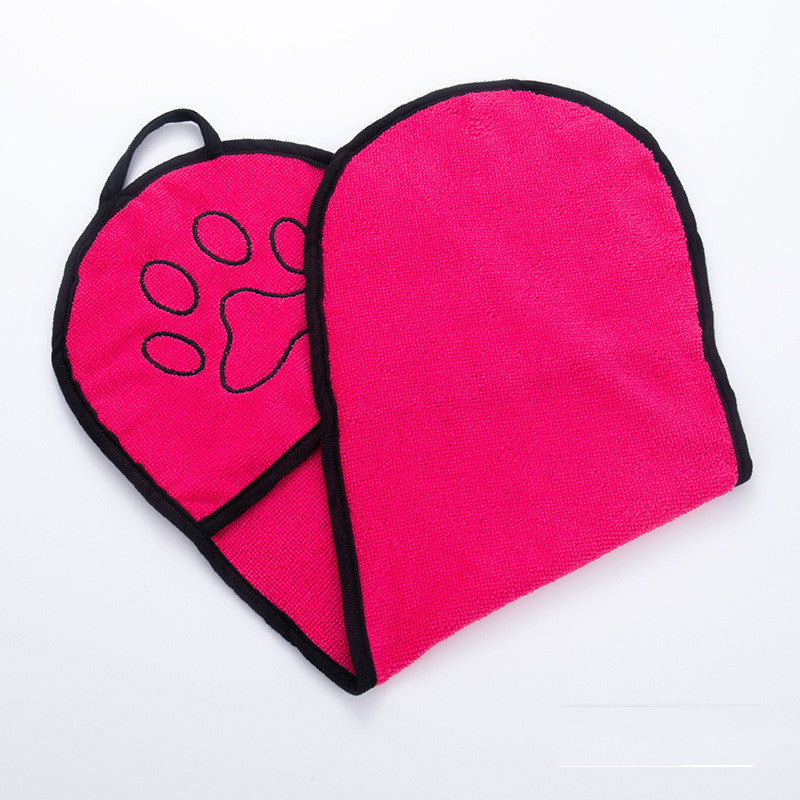 Serviette de bain unie pour chien et chat