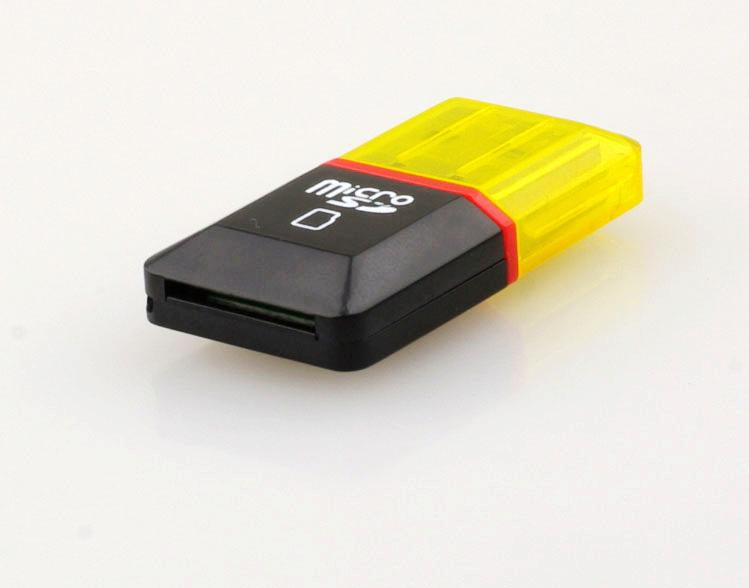 Lecteur de cartes TF Diamond Card Reader de couleur unie transparente 2.0