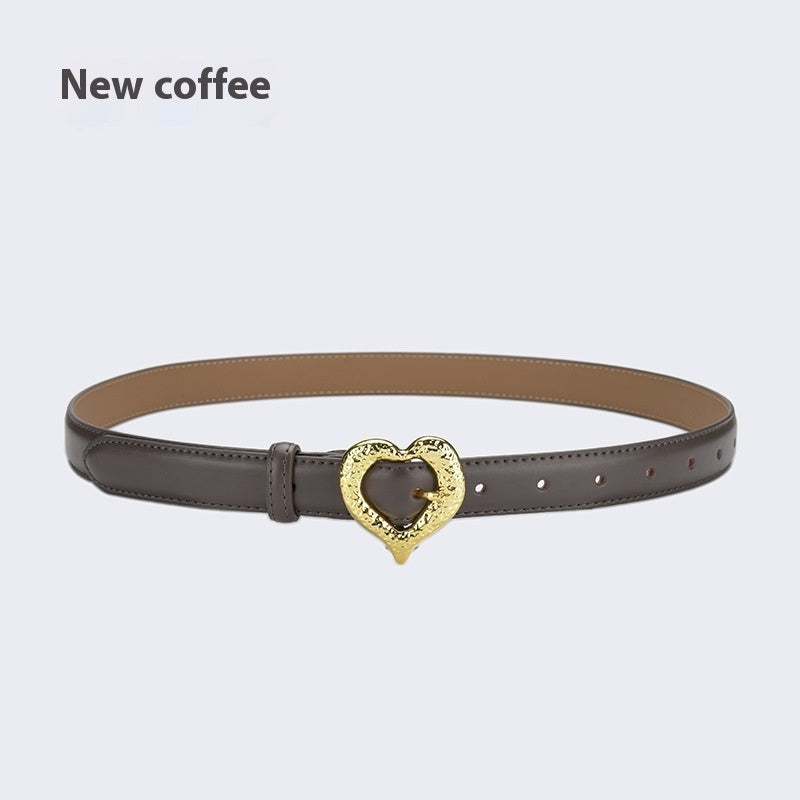 Ceinture en cuir d'amour personnalisée pour femme, à la mode et décorative
