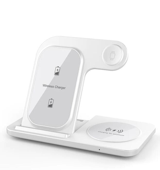 Chargeur sans fil double bobine trois-en-un