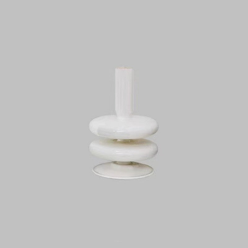 Black Glass Candlestick Nordic Romantic French Home Soft Decoration
