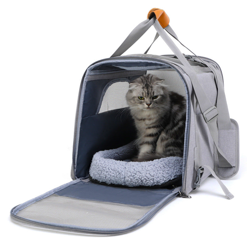 Sac à couches pliable pour petits chiens et chats Sac à bandoulière respirant pour l'extérieur