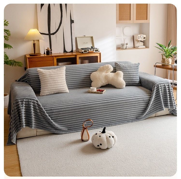 Flannel Sofa Towel Cream Style Cover Blanket