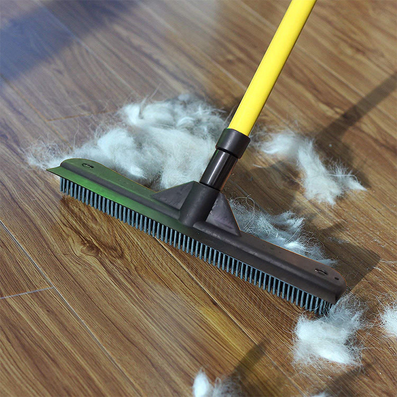 Double-section Retractable Rubber Pet Cleaning Hair Removal Broom