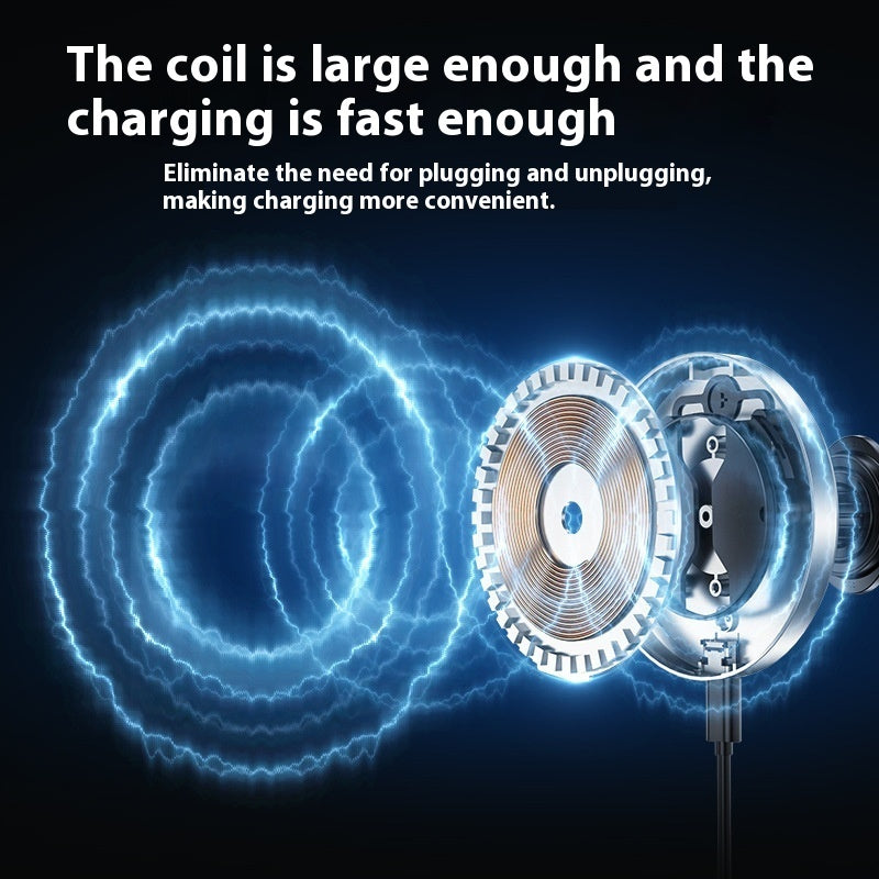 Lampe RGB pour téléphone portable montée sur véhicule Charge rapide sans fil Applicable au support de navigateur de voiture