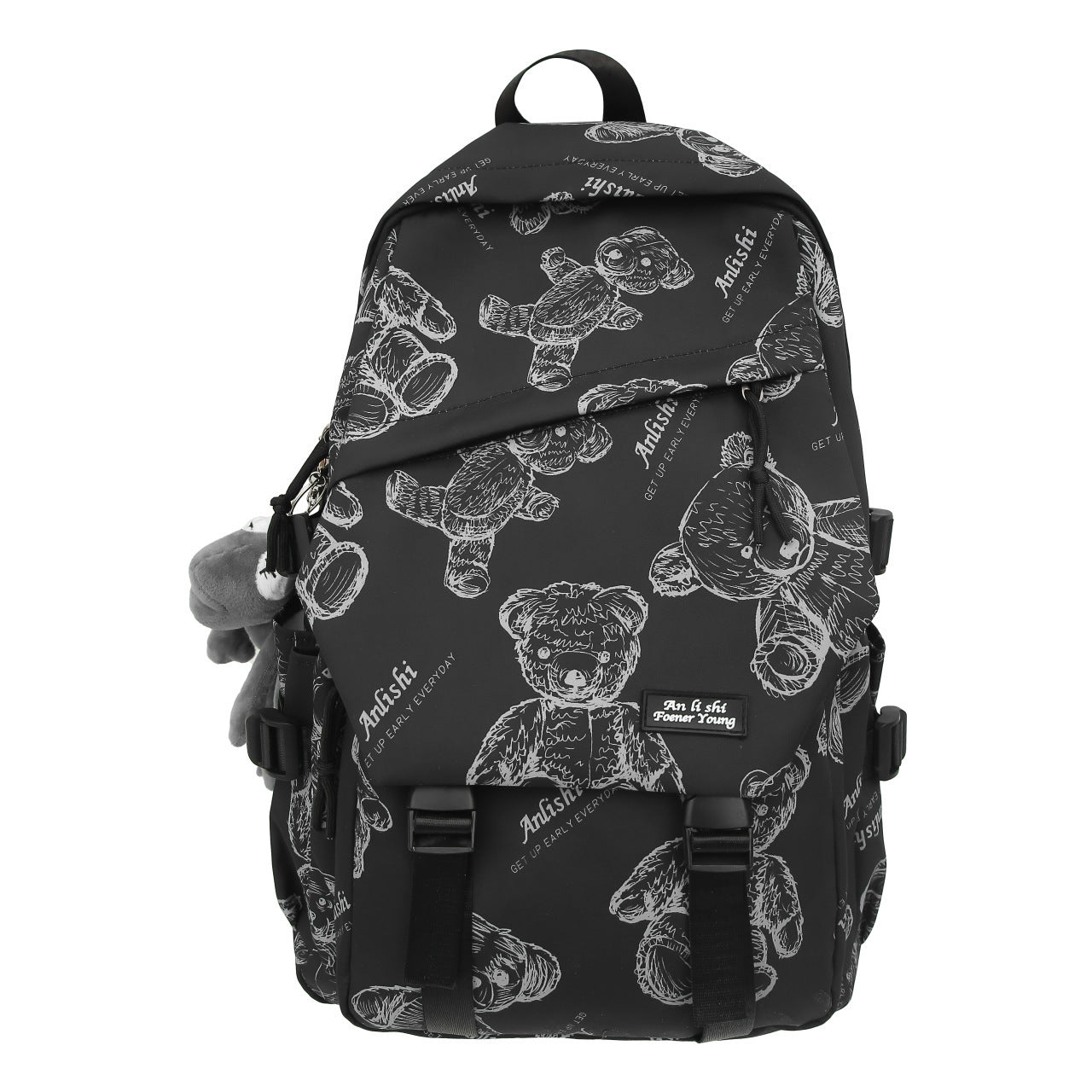 Large Capacity Solid Color Wear-resistant Backpack