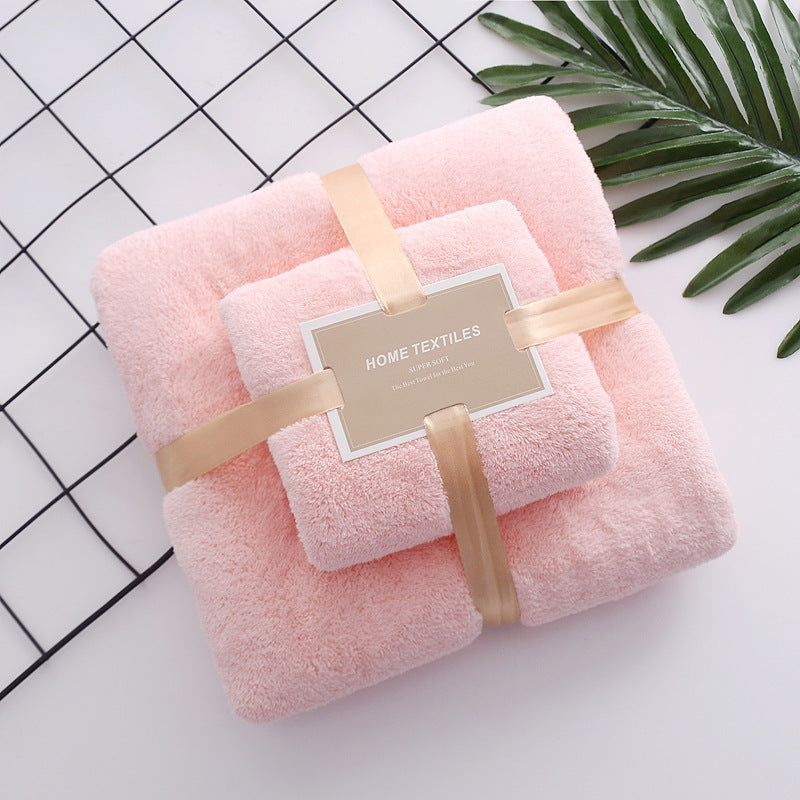 Ensemble de serviettes de bain en polaire de corail haute densité