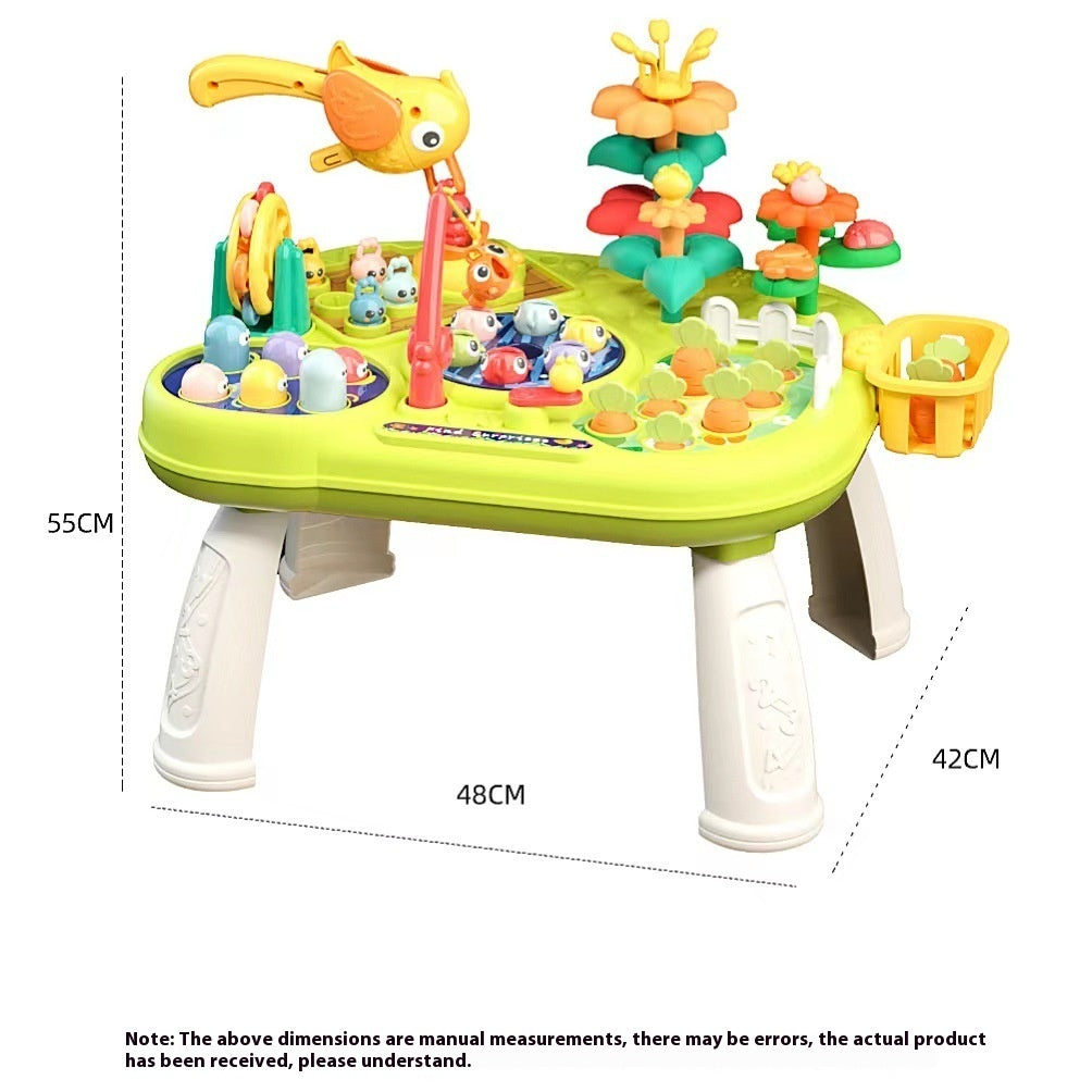 Baby's Building Blocks Multifunctional Early Education Study Table Baby Busy Toys Gaming Table