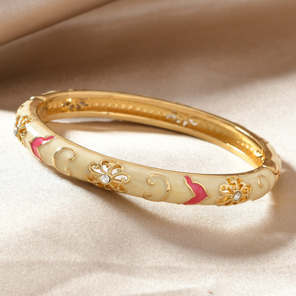 Bracelet fantaisie en émail pour femme