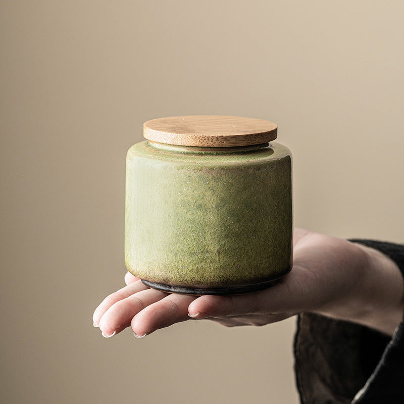 Vintage Tea Jar Sealed Jar Ceramic Storage Tank