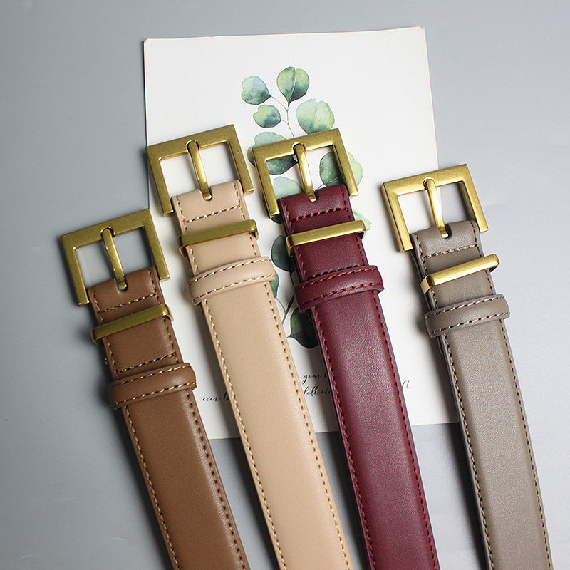 Ceinture en cuir polyvalente pour femme, idéale avec un jean