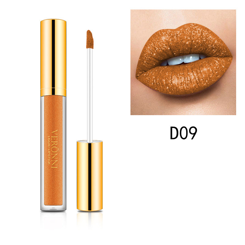 Diamond Pearl Magic Color Shiny Matte Metal Lip Gloss Lipstick