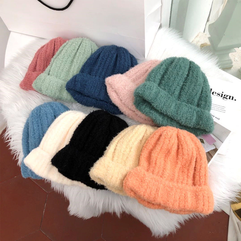 Macaron Color Women's Knitted Wool Warm Hat