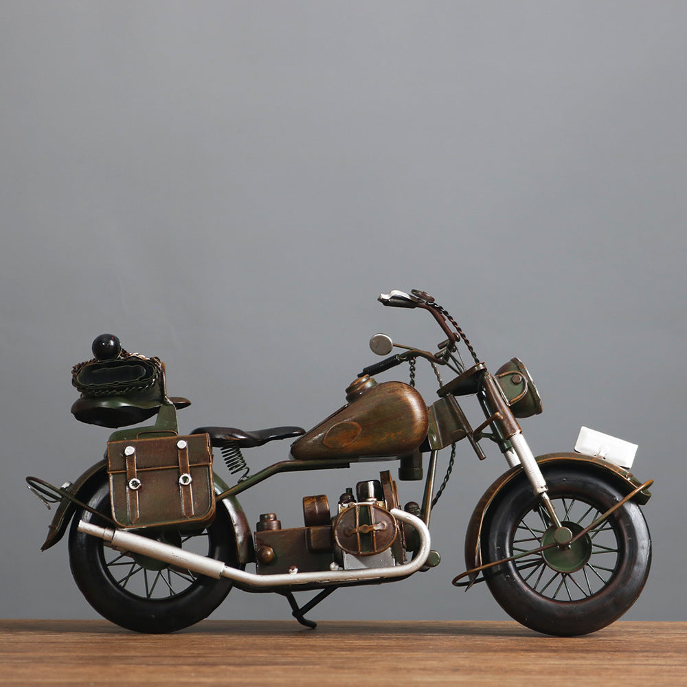 Retro Model Ornaments Iron Metal Motorcycle Decorations Gift