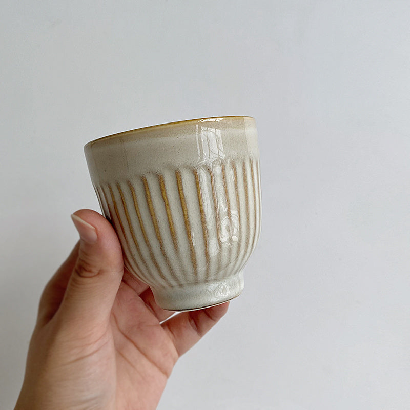 Japanese Rice Handmade Ceramic Tea Cup