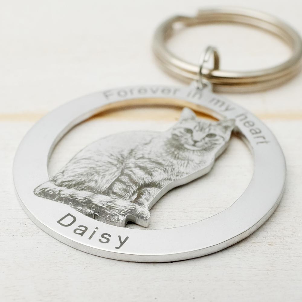 Custom Keychain Picture Keyring Dog Photo Pet Memo