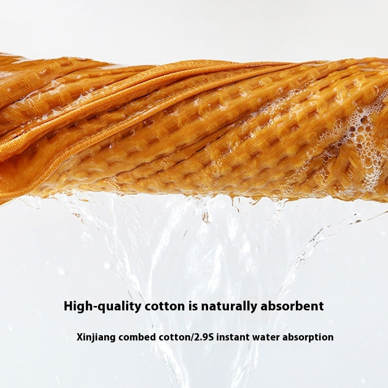 Waffle Class A Pure Cotton Bath Towel Household
