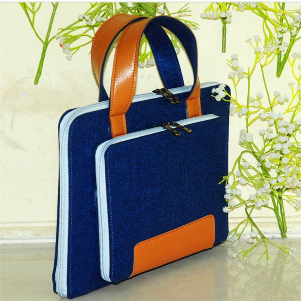 Sac pour ordinateur portable en feutre multicolore à la main