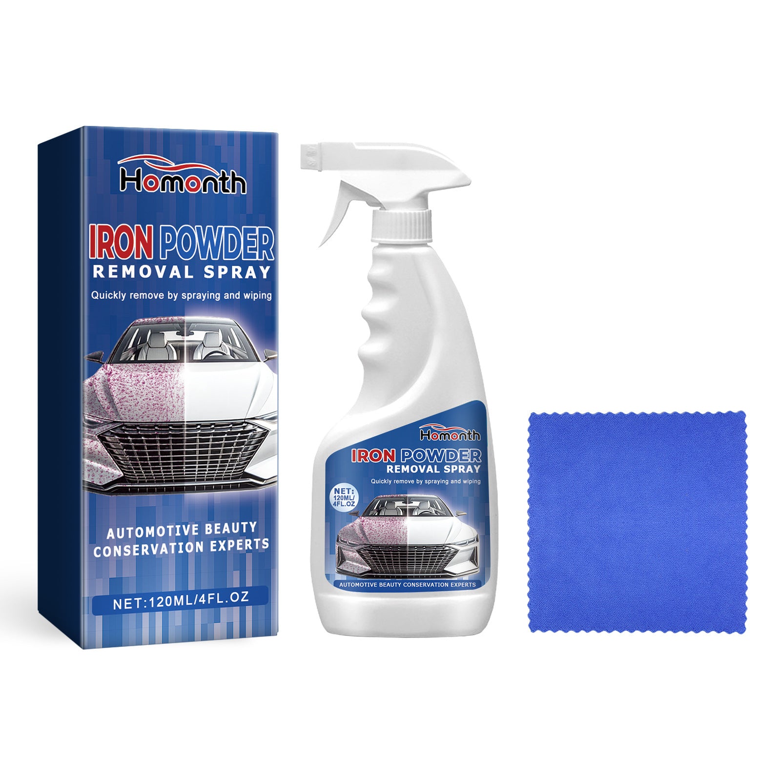 Nettoyant rénovateur anti-rouille pour métaux de voiture