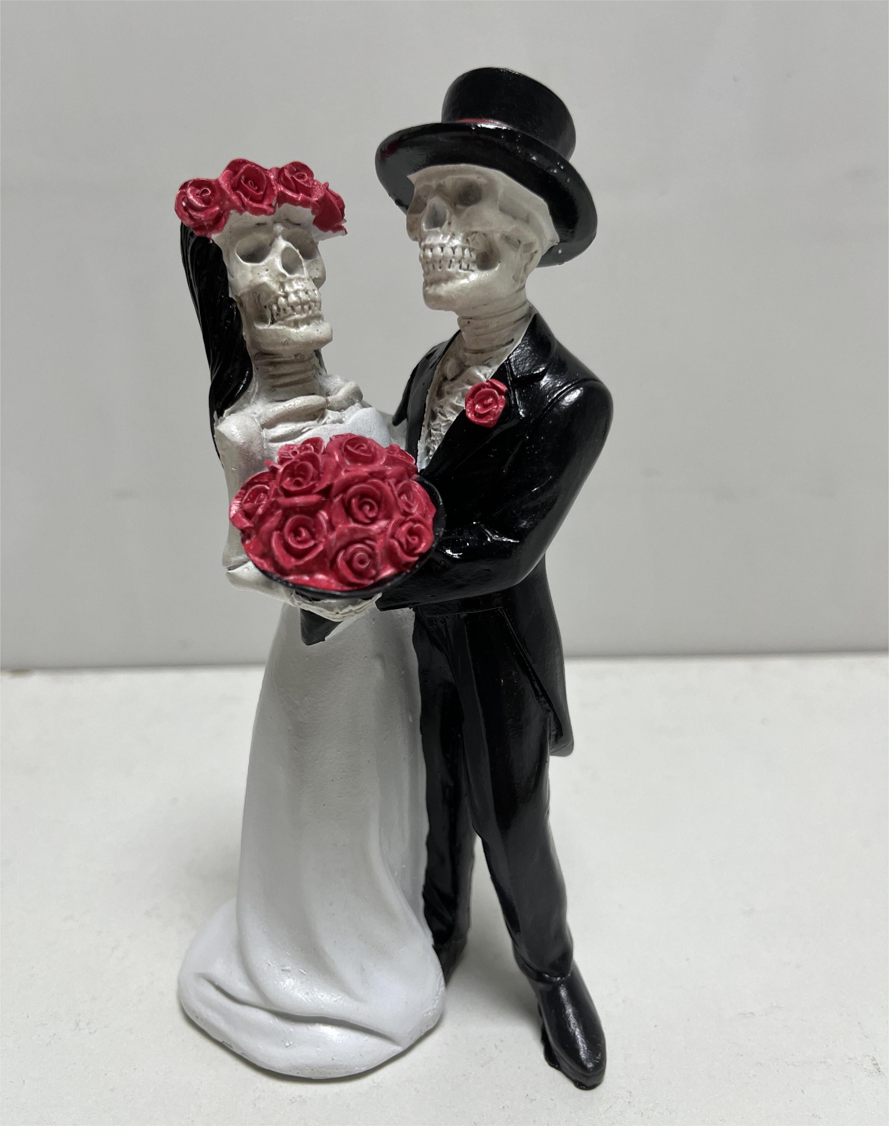 Statue d'anniversaire de mariage, couple fantôme, Saint-Valentin, ornement elfe en résine