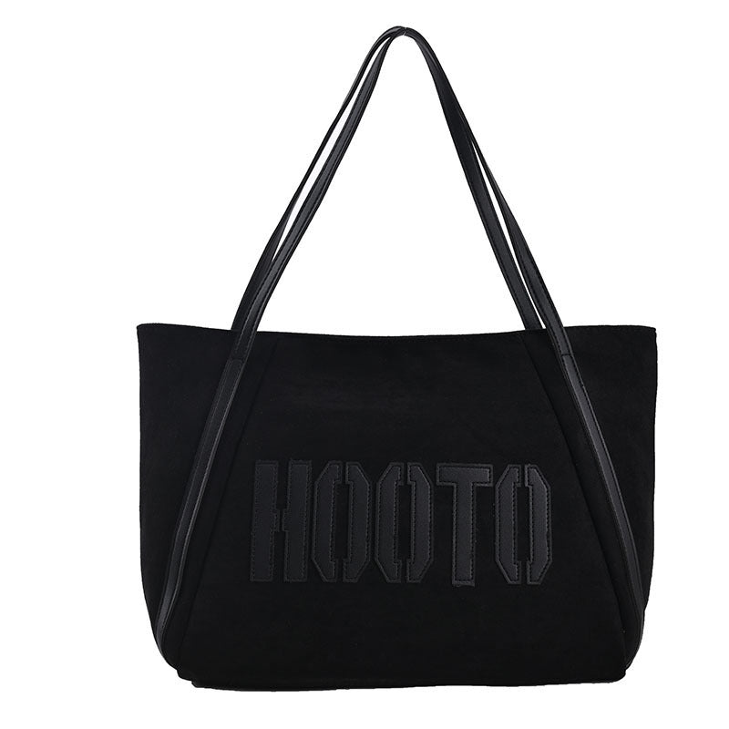 Frosted Large-capacity Letter Trend Tote Bag Fashion