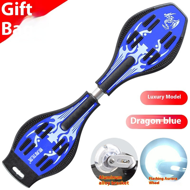 Children's Two-wheel Flash Swing Scooter