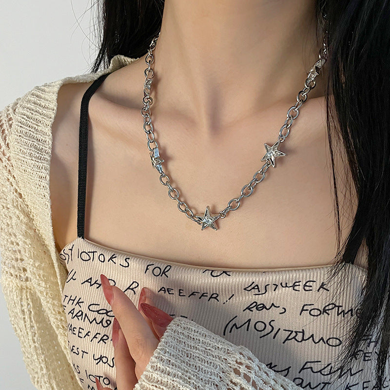 Special-interest Design Unisex Style Five-pointed Star Necklace