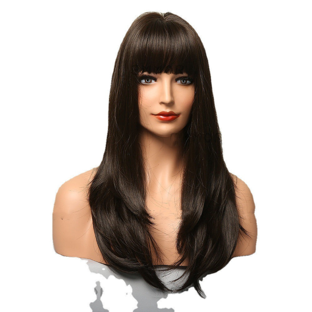 Gradient Machine-made Chemical Fiber Wigs Headgear