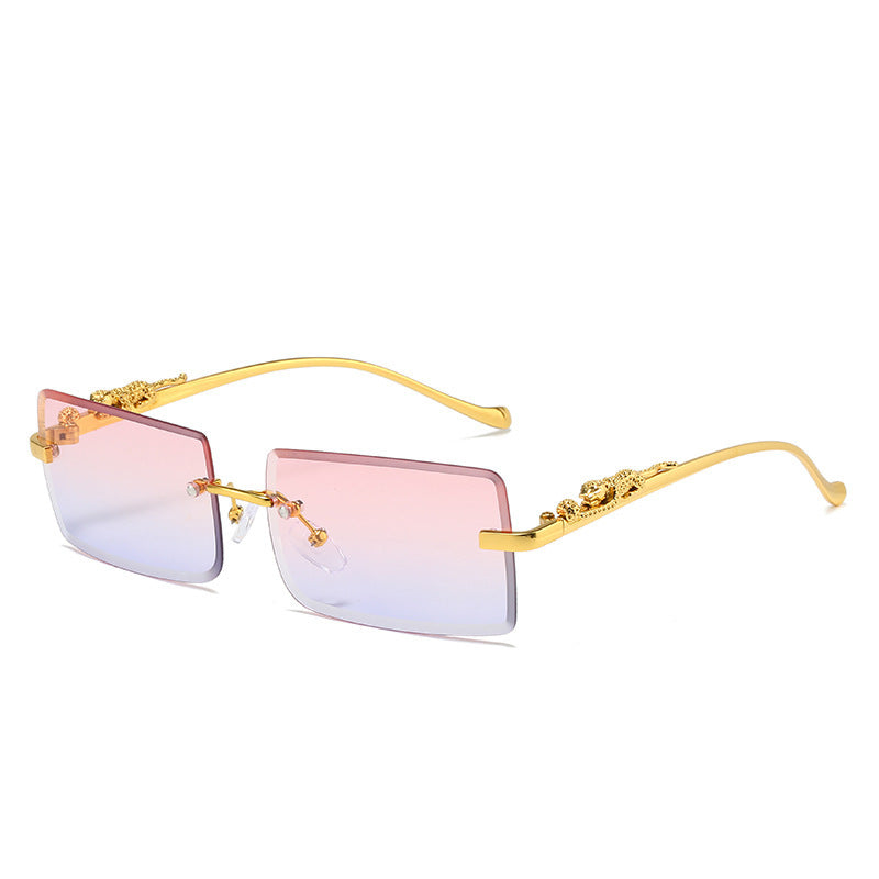Women's Fashion Square Frameless Trimming Sunglasses