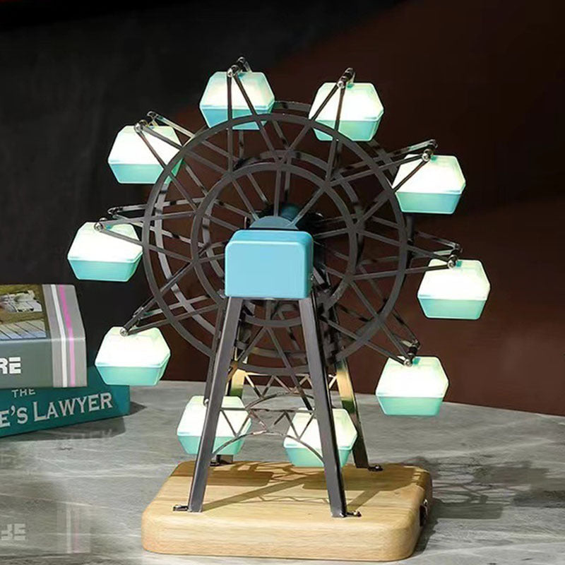 Lampe de Nuit Créative Décorative Petite Grande Roue Lampe d'Ambière Rotative