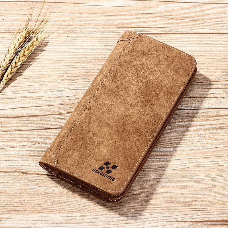 Portefeuille long pour homme tendance et décontracté au style rétro